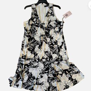 Ivanka Trump pullover sleeveless dress size Large Floral Print Brand NEW